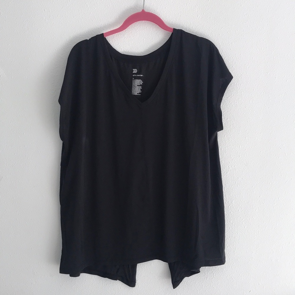 Black All in Motion Tie-Knot Back Active Top